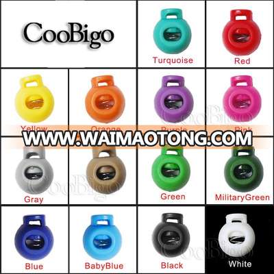 Multi-Color Cord Lock Round Ball Toggle Stopper Plastic Size: 21mm*18mm*14.5mm #FLS046(Mix-s)