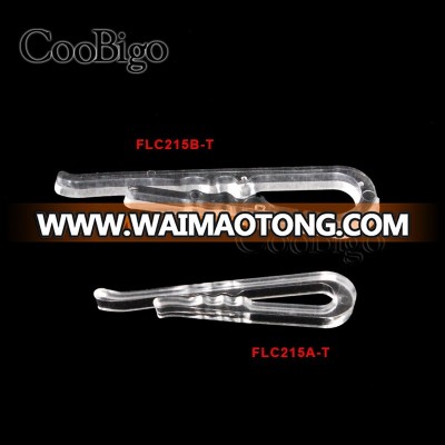 Transparent Plastic Clip With Teeth For Dress Shirt Garment Packaging #FLC215A-T/B-T