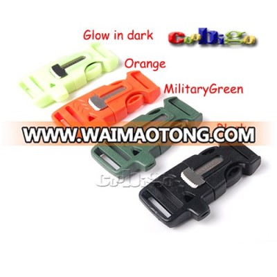 #FLC160(Mix-s) for Paracord Bracelet 3/4"(19mm) Survival Emergency Kit Flint Fire Starter Whistle Buckle