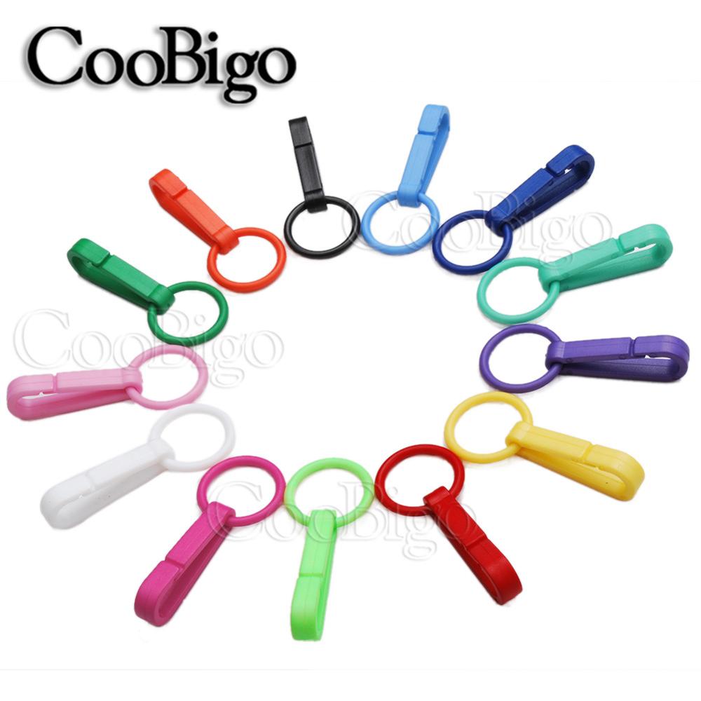 500pcs Colorful Gloves Hook Plastic Buckles Snap Hook With O-Ring For Outdoor Backpack Bag Shower Curtains Accessories #FLC078